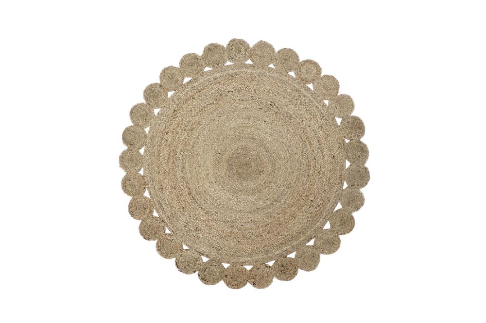 Dekodonia ALFOMBRA YUTE NATURAL REDONDA PEQUEÑA