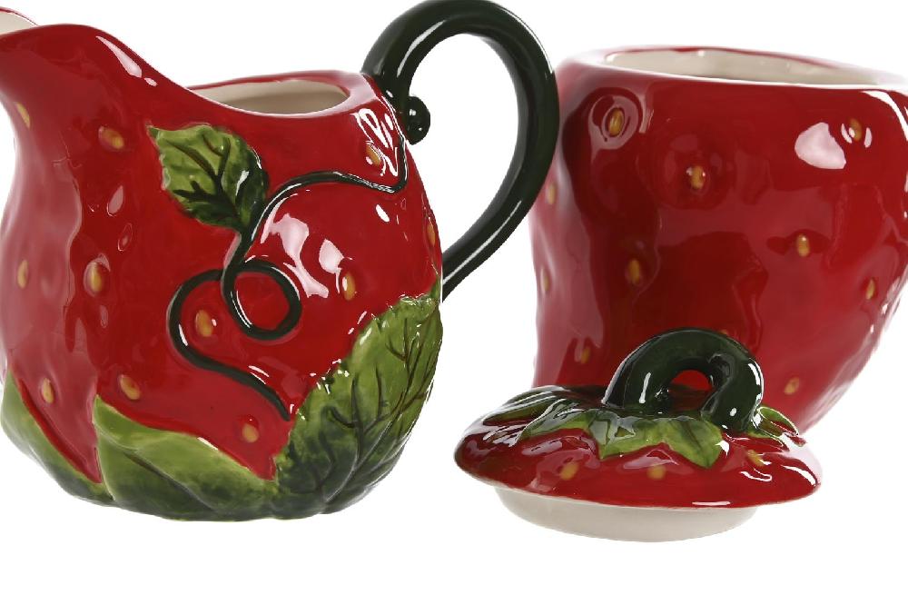 Dekodonia Azucarero Y Lechera Gres Fresa Rojo