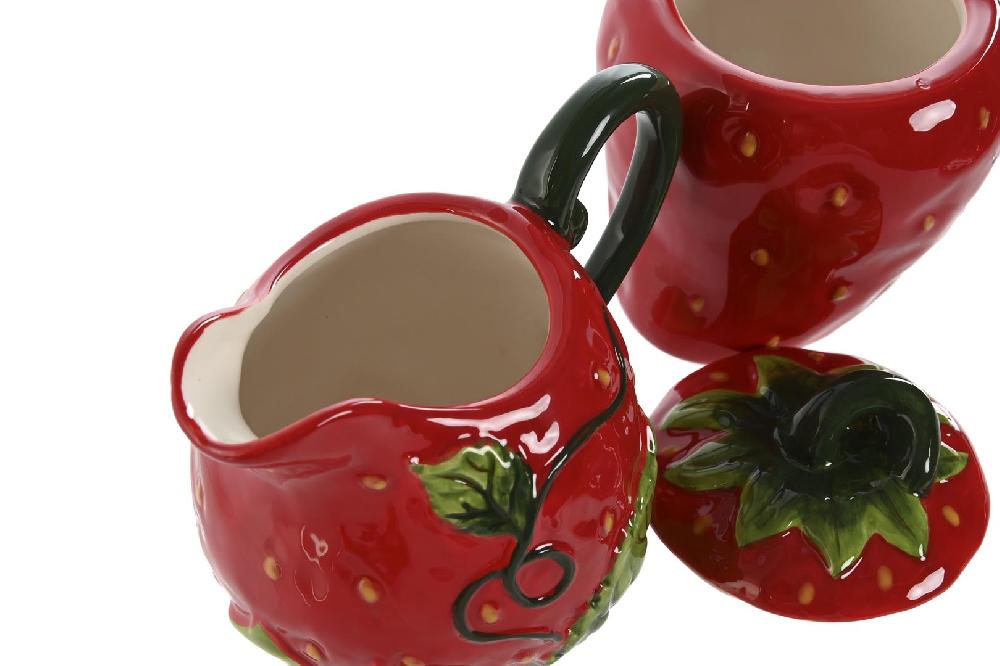 Dekodonia Azucarero Y Lechera Gres Fresa Rojo