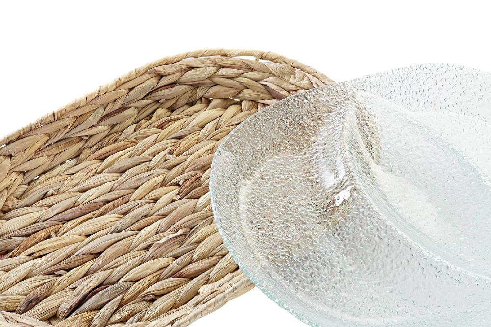 Dekodonia BANDEJA APERITIVO FIBRA Y CRISTAL