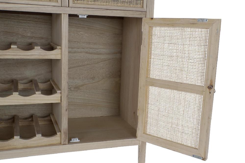 Dekodonia BOTELLERO MADERA Y RATÁN