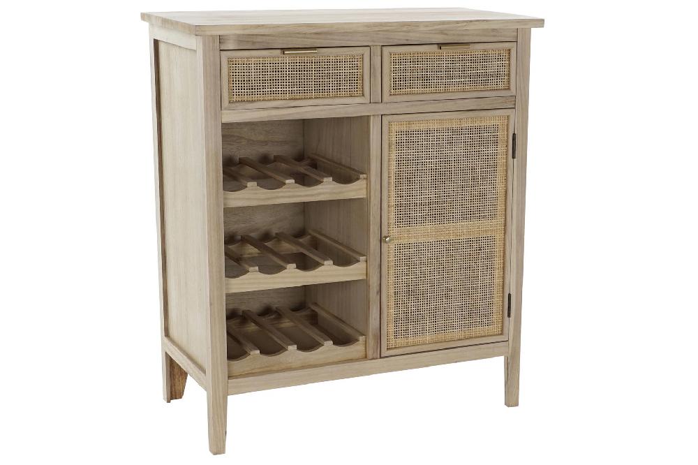 Dekodonia BOTELLERO MADERA Y RATÁN