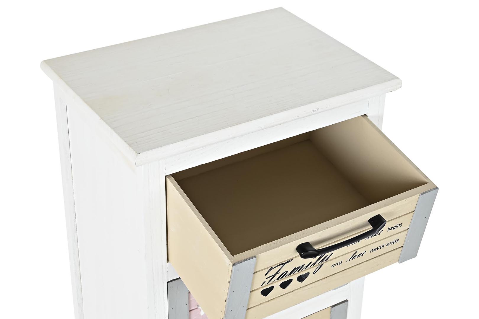 Dekodonia Cajonera Paulownia 4 Cajones Blanco