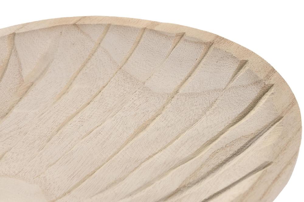 Dekodonia CENTRO MESA MADERA NATURAL HOJA