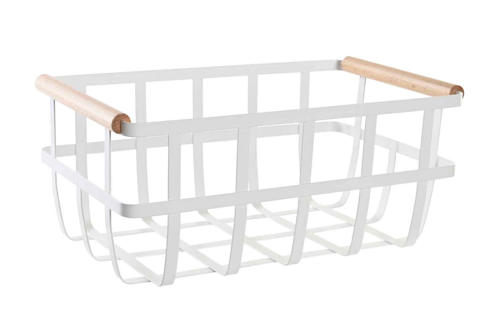 Dekodonia CESTA PINO Y METAL BLANCO