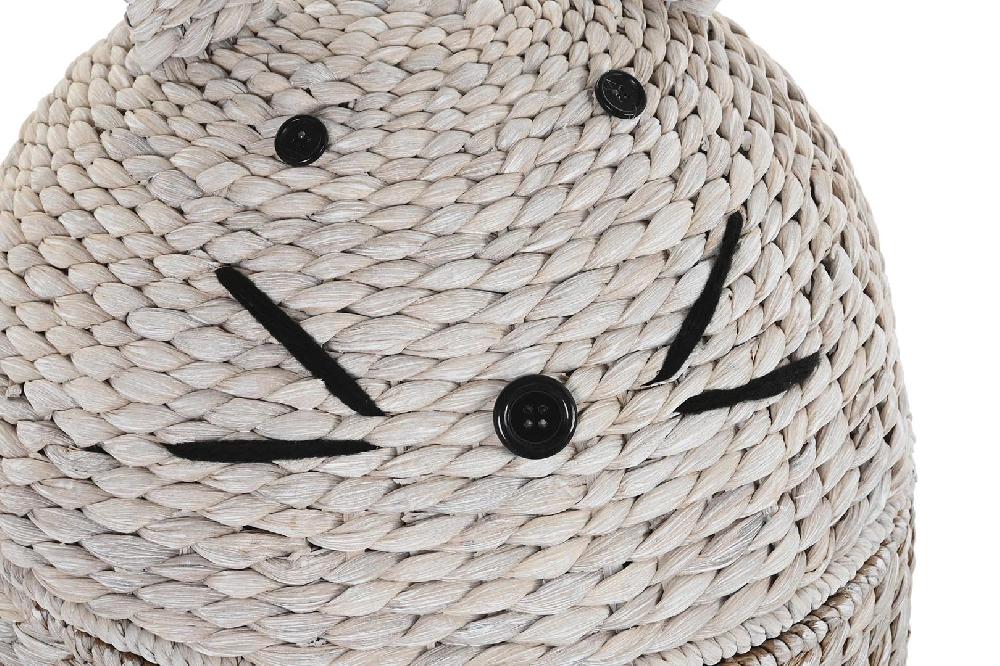 Dekodonia Cesta Ropa Fibra Ratón Blanco