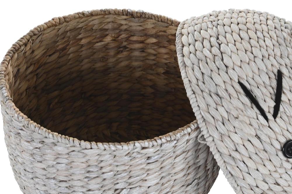 Dekodonia Cesta Ropa Fibra Ratón Blanco