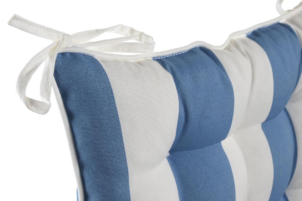 Dekodonia COJÍN ASIENTO TELA RAYAS AZUL