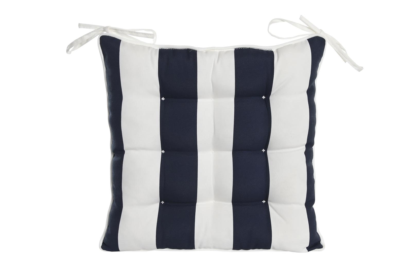 Dekodonia COJÍN ASIENTO TELA RAYAS NEGRO