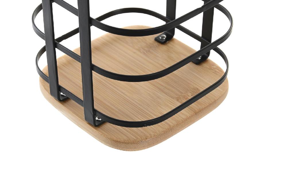 Dekodonia Cubertero Acero Bambu 12x12x14 5 Negro