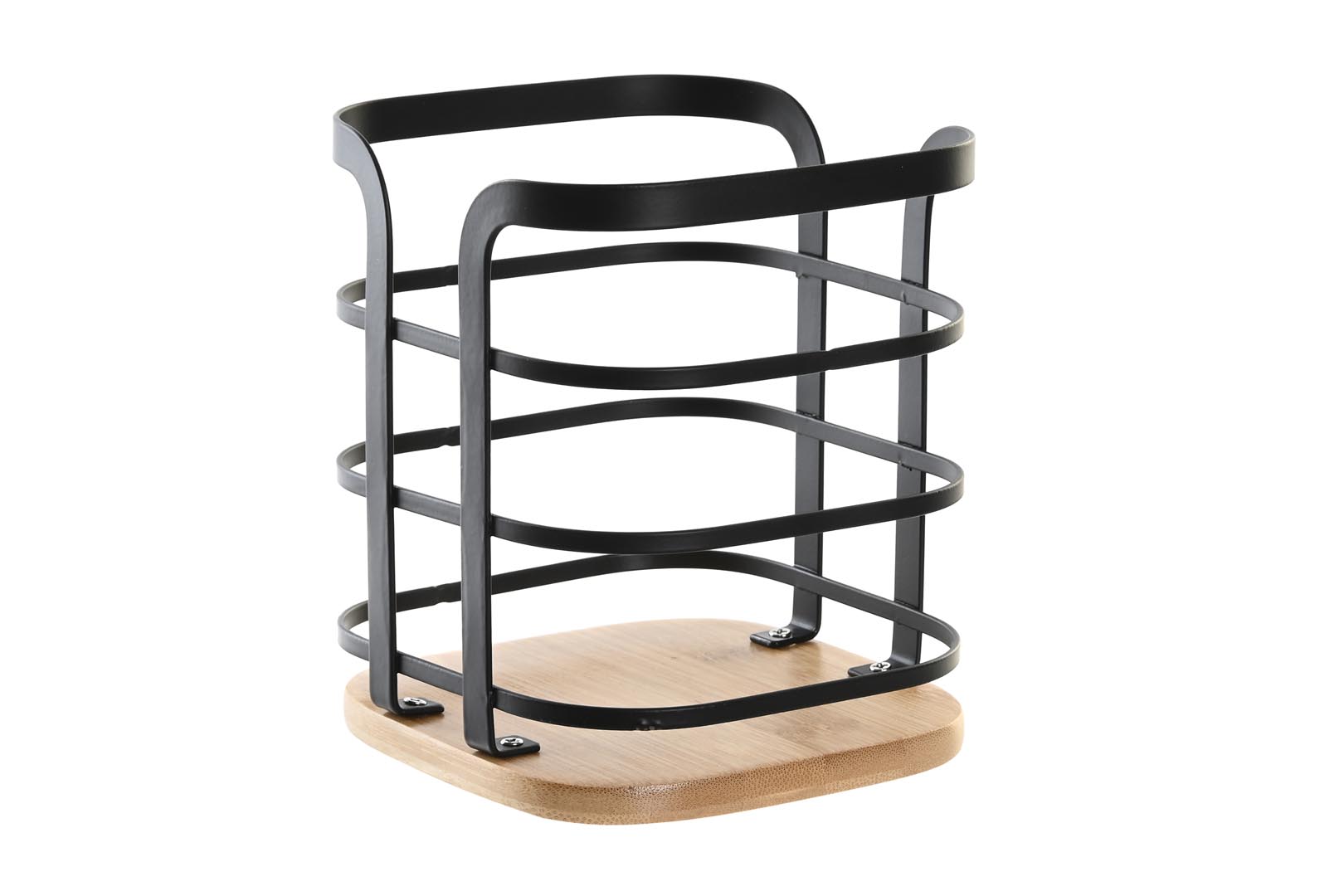 Dekodonia Cubertero acero bambu 12x12x14 5 negro