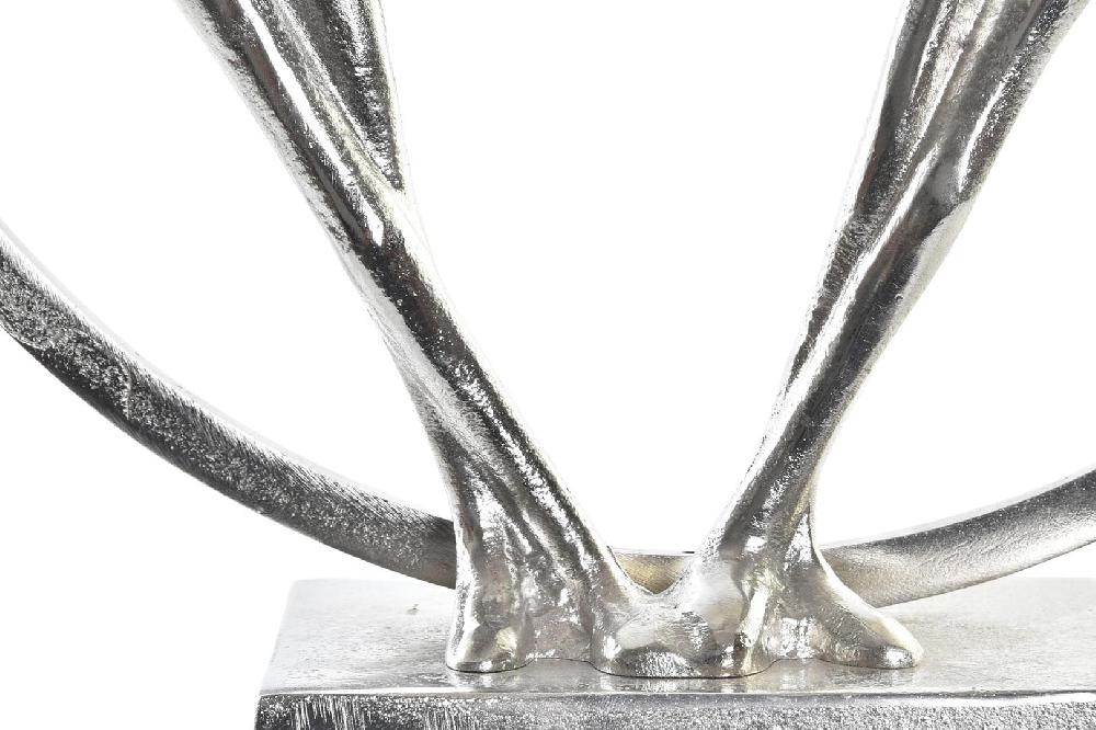 Dekodonia Decoración Aluminio Pareja Plateado