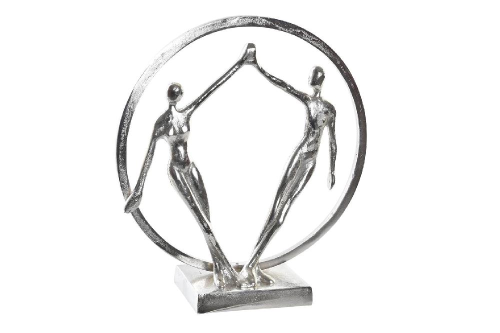 Dekodonia Decoración Aluminio Pareja Plateado