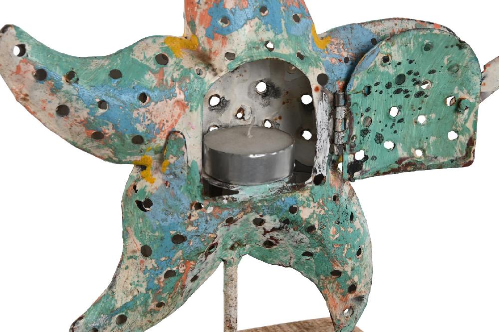 Dekodonia DECORACIÓN ESTRELLA PINTADO A MANO