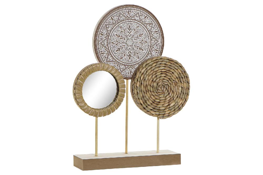 Dekodonia DECORACIÓN MADERA CON ESPEJO