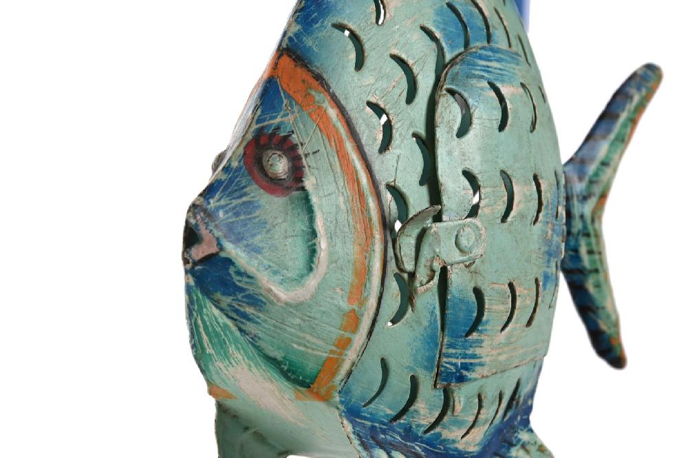 Dekodonia DECORACIÓN PEZ PINTADO A MANO