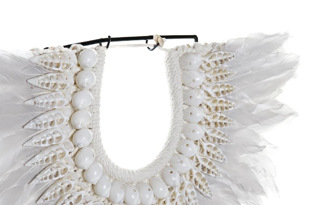 Dekodonia Decoración Pluma Conchas Beige