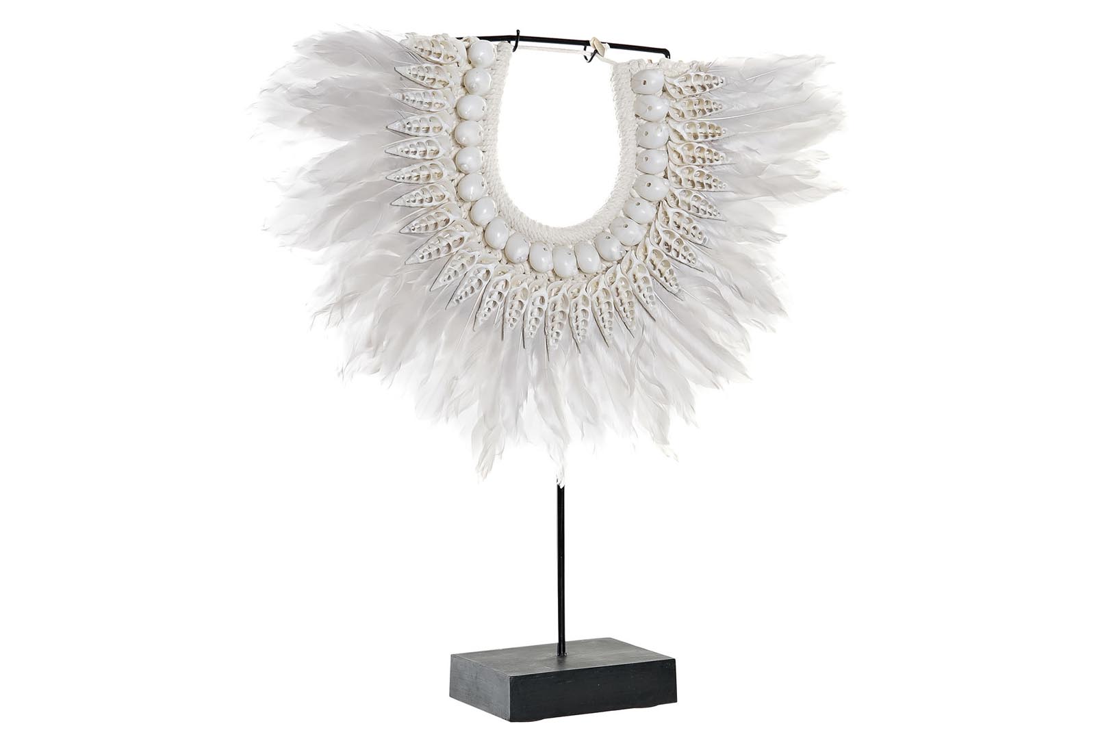 Dekodonia Decoración Pluma Conchas Beige