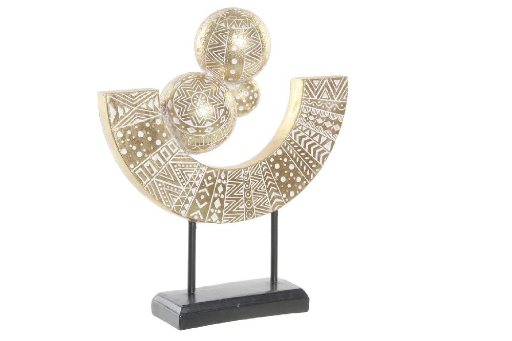 Dekodonia Decoración Resina Metal Abstracto