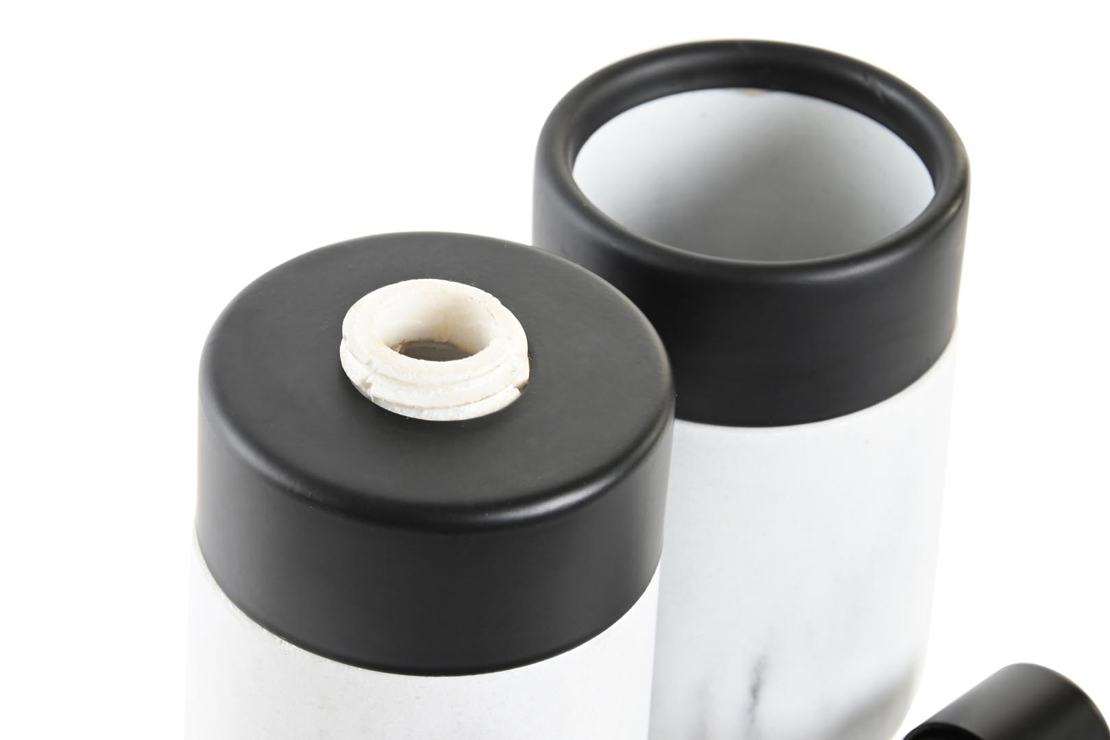 Dekodonia DISPENSADOR JABÓN CON VASO EFECTO MÁRMOL