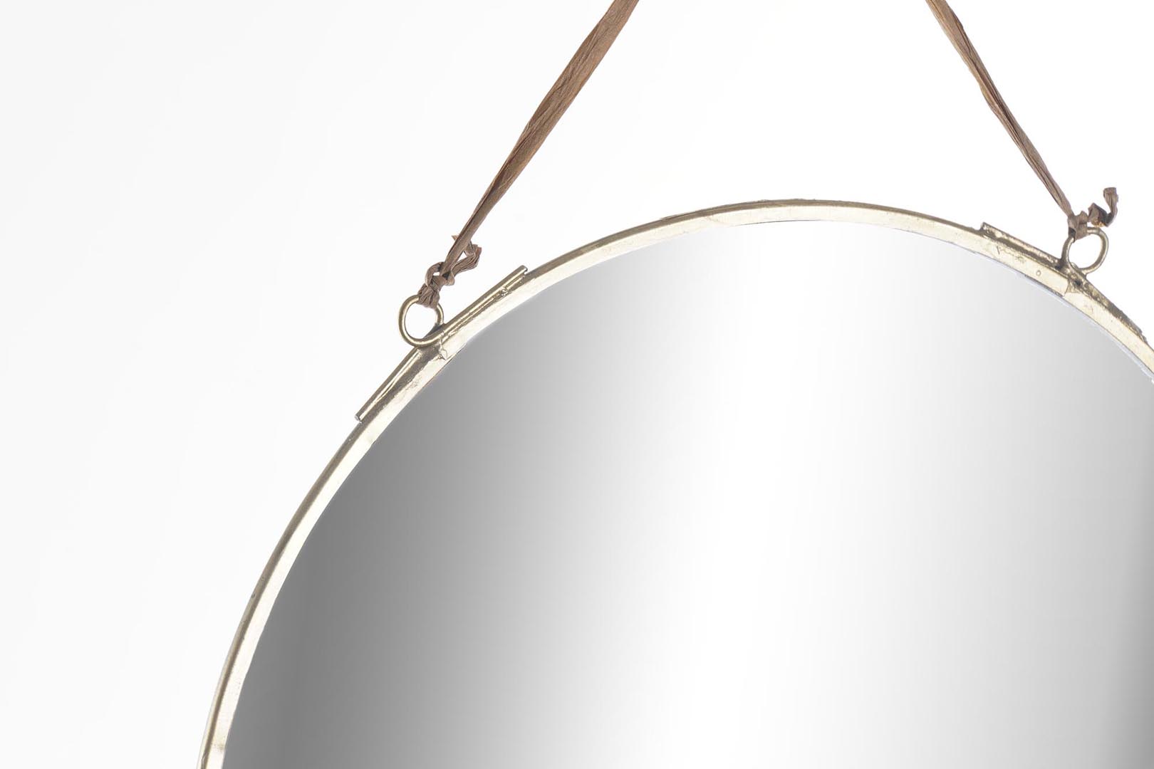 Dekodonia Espejo Yute Cristal Flecos Natural