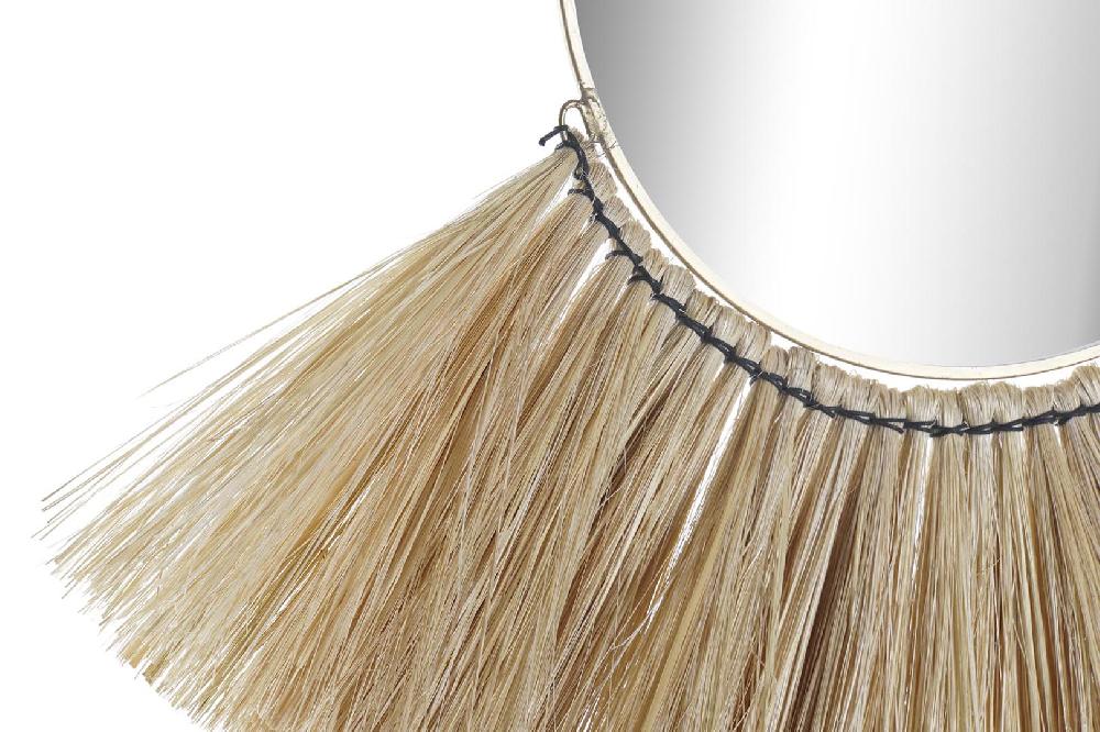 Dekodonia Espejo Yute Cristal Flecos Natural