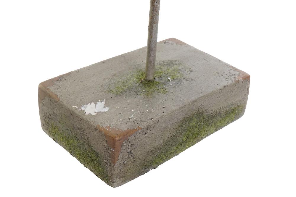 Dekodonia Figura Fibra Vidrio Metal Africana Gris