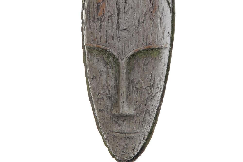 Dekodonia Figura Fibra Vidrio Metal Máscara Gris