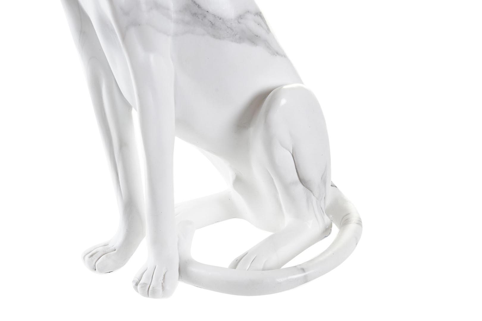 Dekodonia Figura Resina Leopardo Símil Mármol