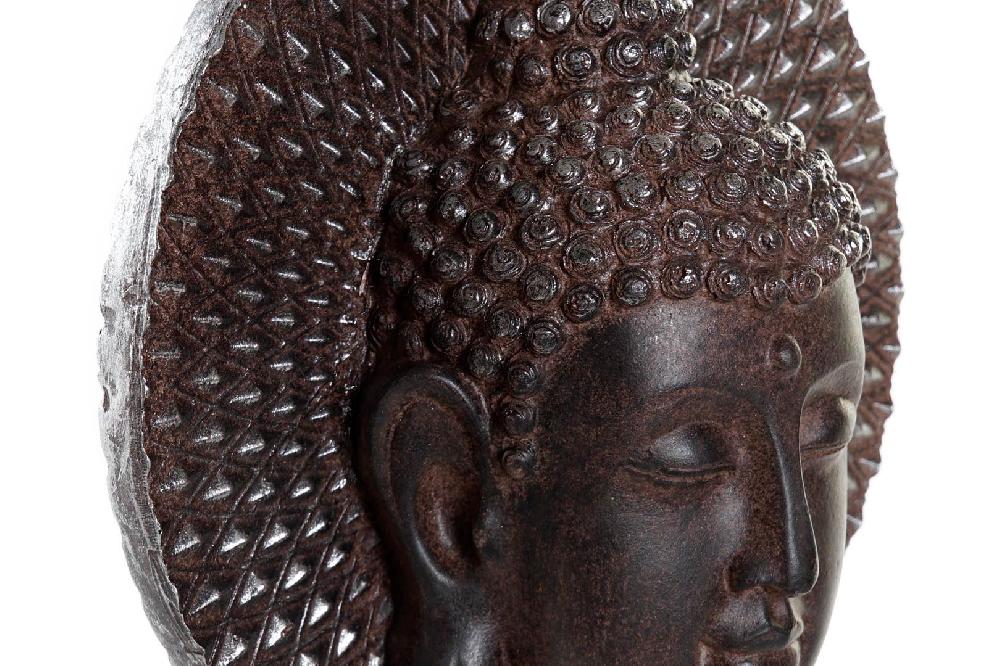 Dekodonia Figura Resina Metal Buda Marrón Oscuro
