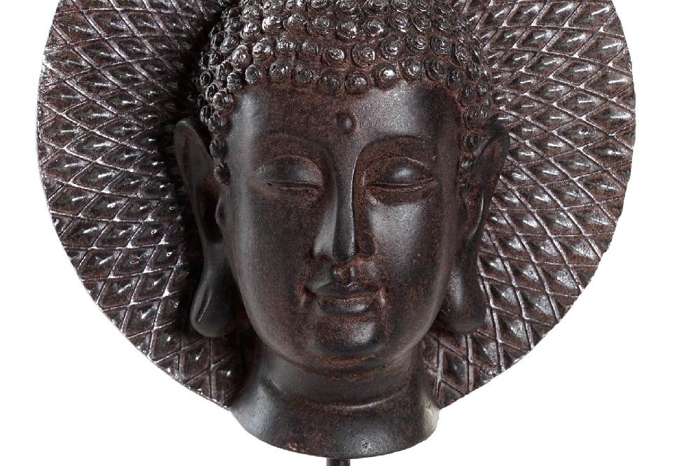 Dekodonia Figura Resina Metal Buda Marrón Oscuro