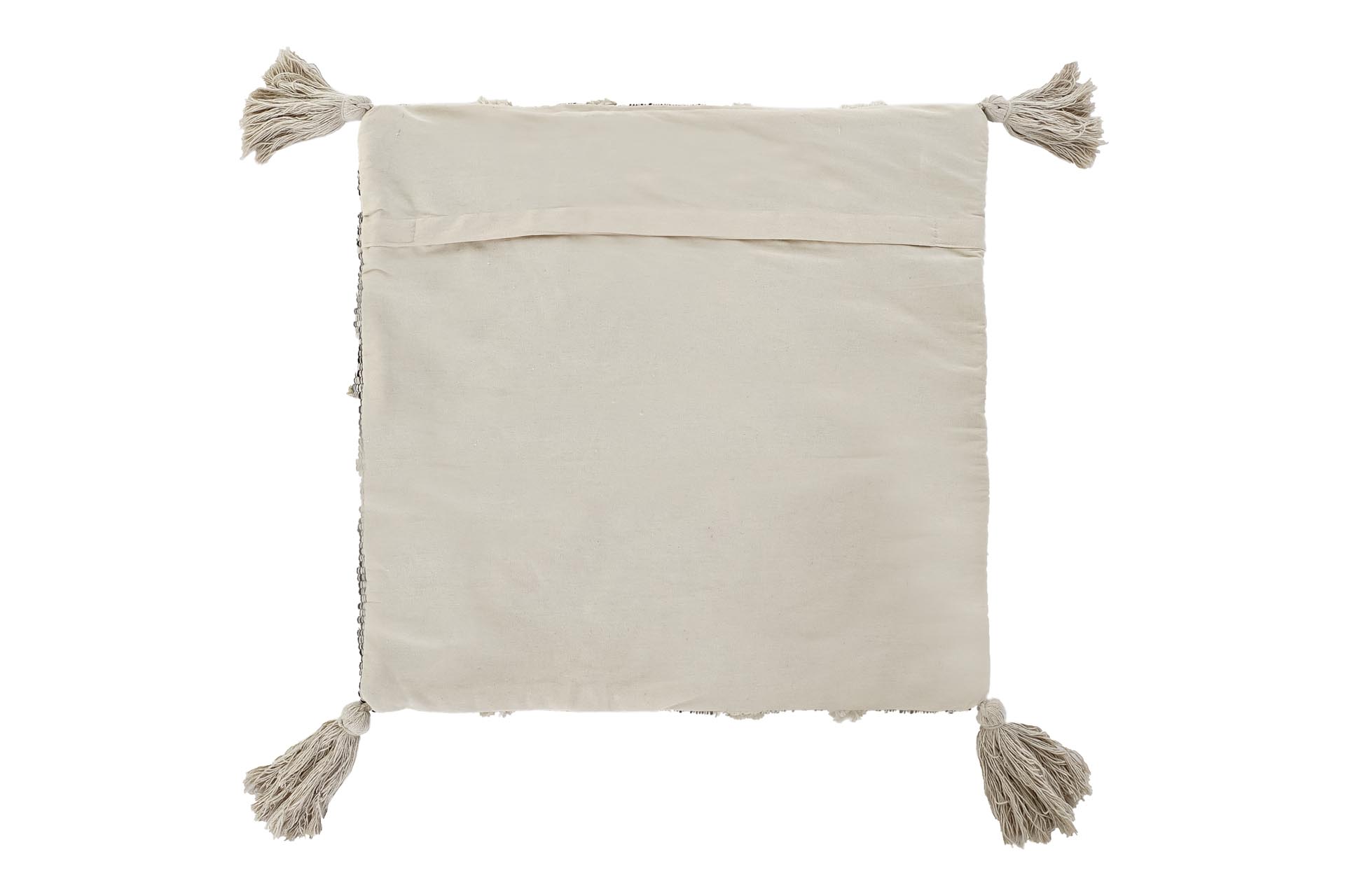 Dekodonia Funda Cojin Algodon 60x3x60 Flecos Gris