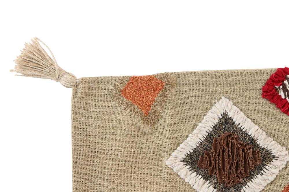 Dekodonia FUNDA COJÍN ALGODÓN FLECOS