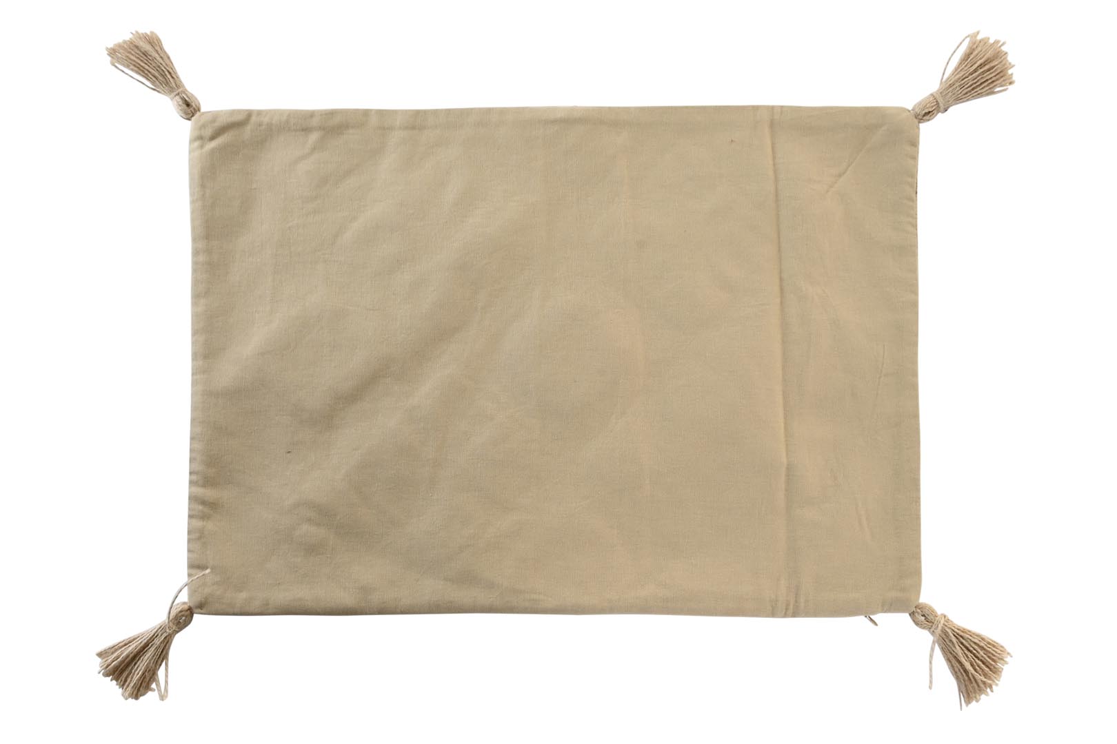 Dekodonia FUNDA COJÍN ALGODÓN FLECOS