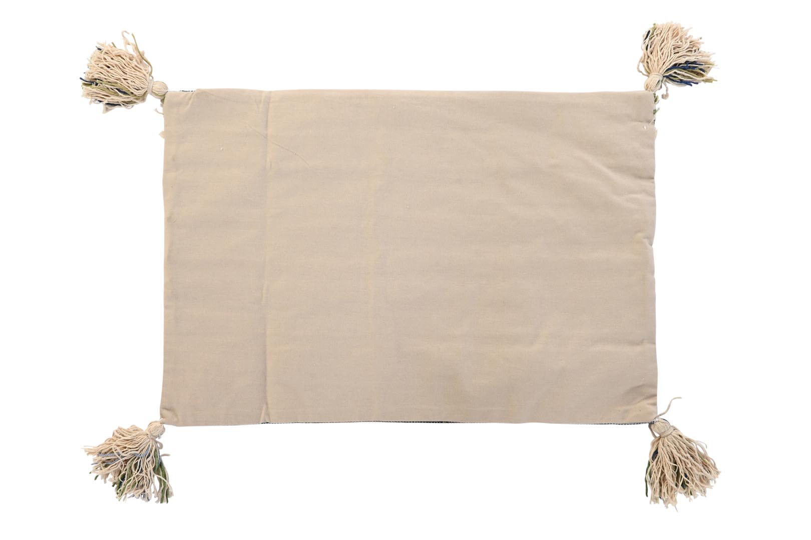 Dekodonia FUNDA COJÍN ALGODÓN FLECOS