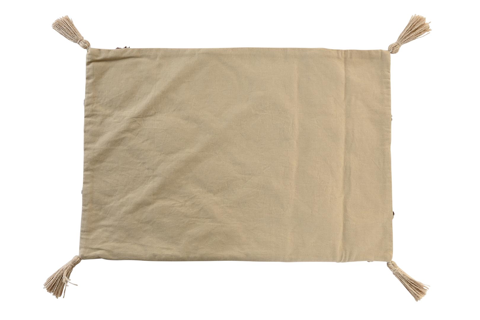 Dekodonia FUNDA COJÍN ALGODÓN FLECOS GRANDE