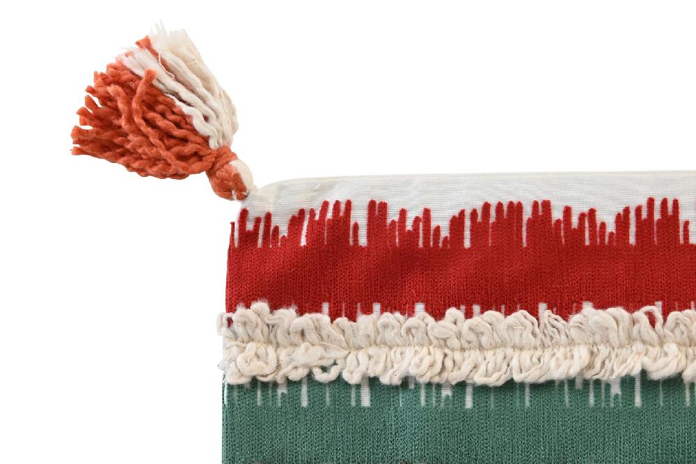 Dekodonia FUNDA COJÍN ALGODÓN FLECOS GRANDE