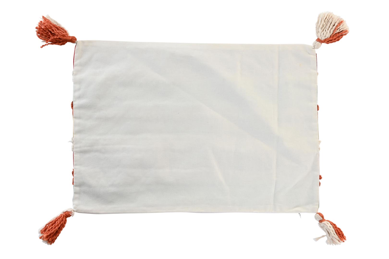 Dekodonia FUNDA COJÍN ALGODÓN FLECOS GRANDE