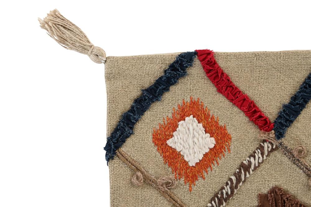 Dekodonia FUNDA COJÍN ALGODÓN FLECOS PEQUEÑO