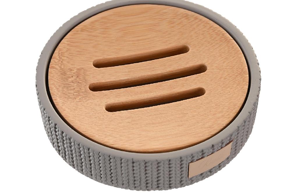 Dekodonia Jabonera Cemento Bambu 11x11x2 5 Gris