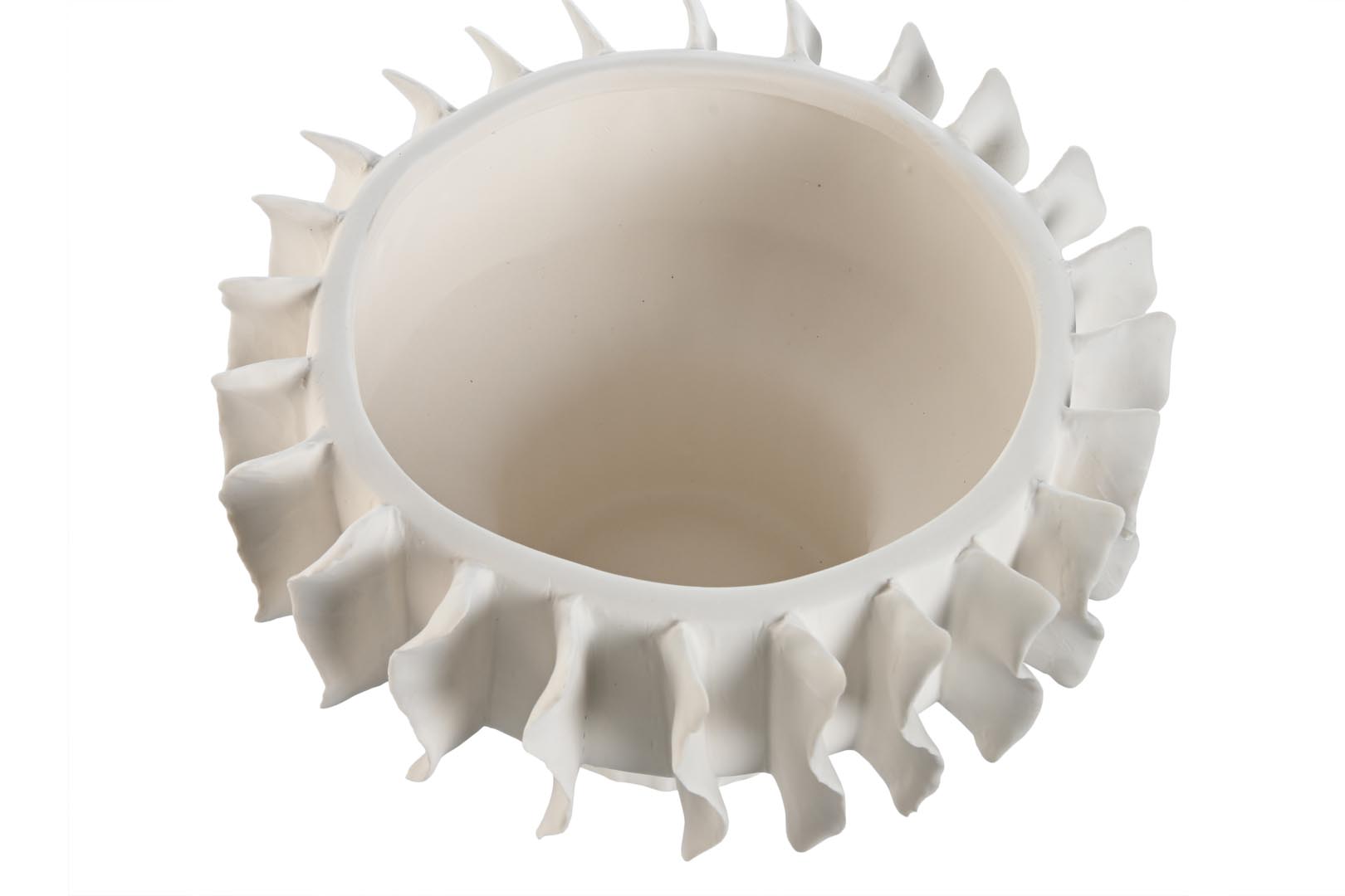 Dekodonia JARRÓN CERÁMICA ONDAS ARTESANALES