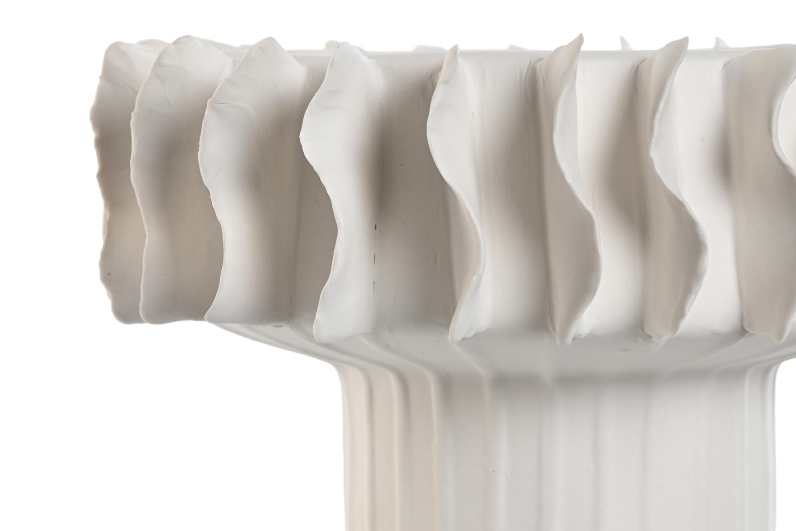 Dekodonia JARRÓN CERÁMICA ONDAS ARTESANALES