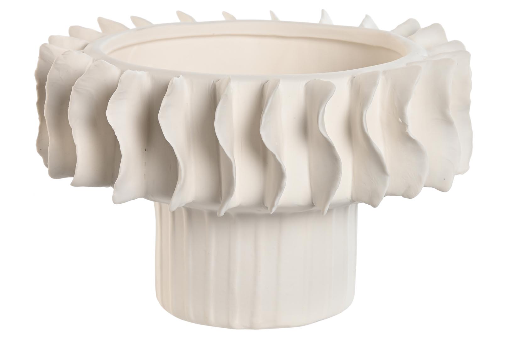 Dekodonia JARRÓN CERÁMICA ONDAS ARTESANALES