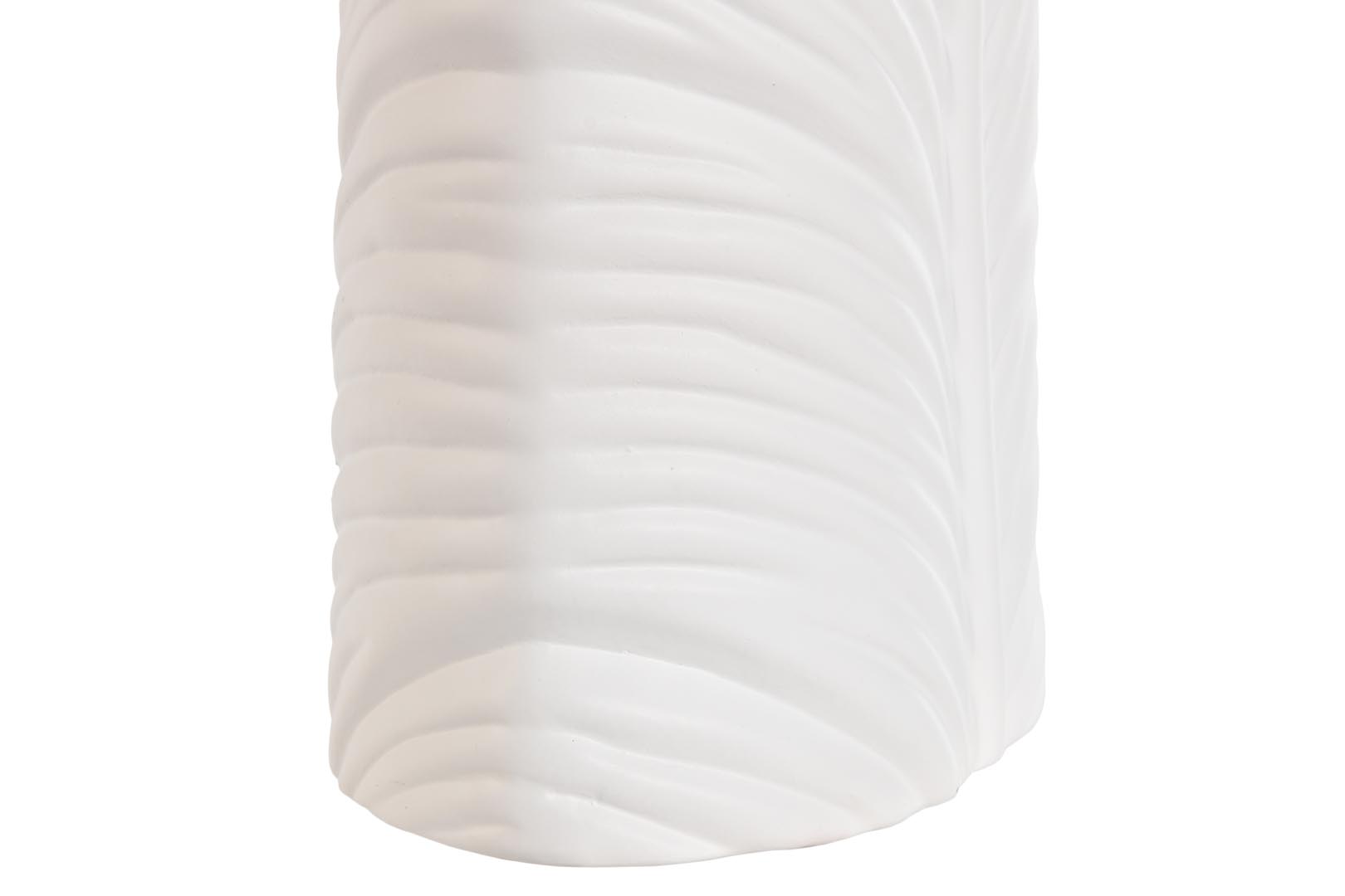 Dekodonia JARRÓN GRES BLANCO HOJA BAJO