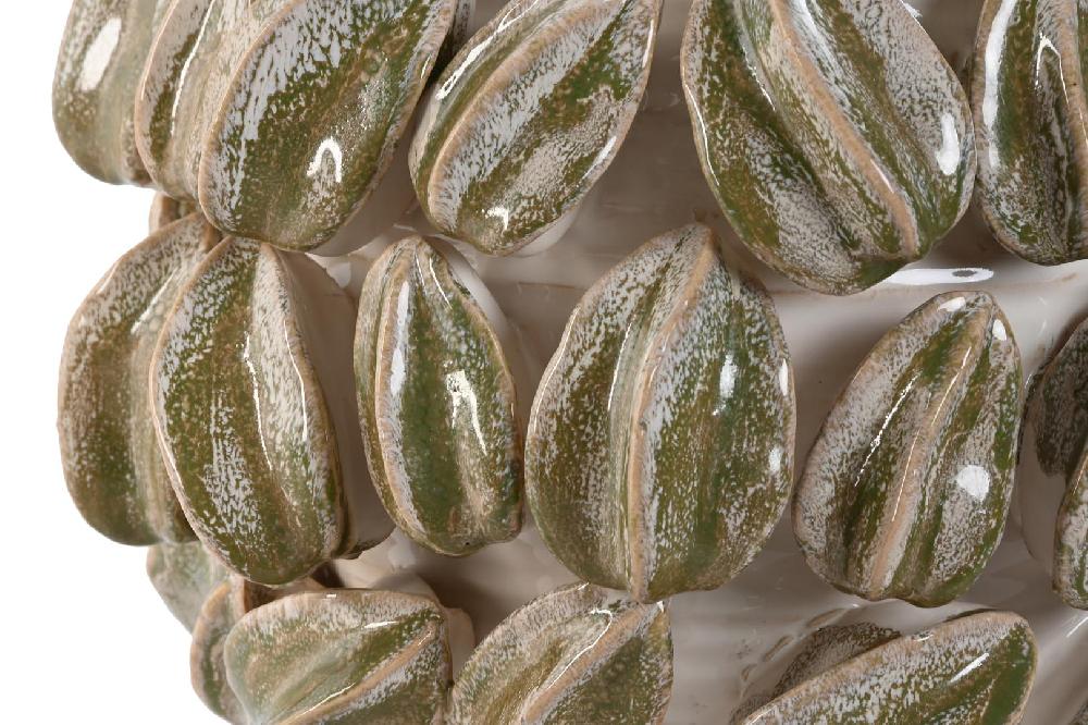 Dekodonia Jarrón Gres Carambola Blanco Grande