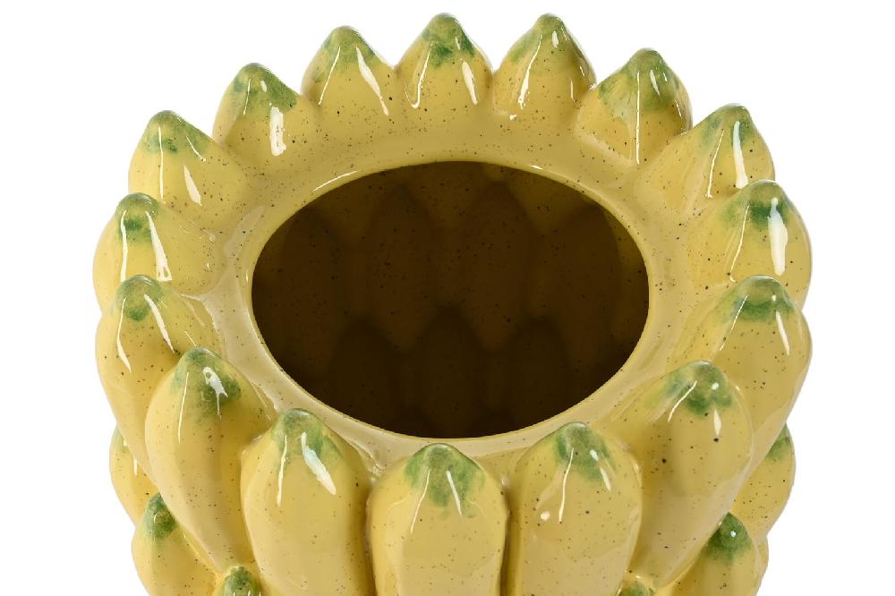 Dekodonia Jarrón Gres Plátano Amarillo