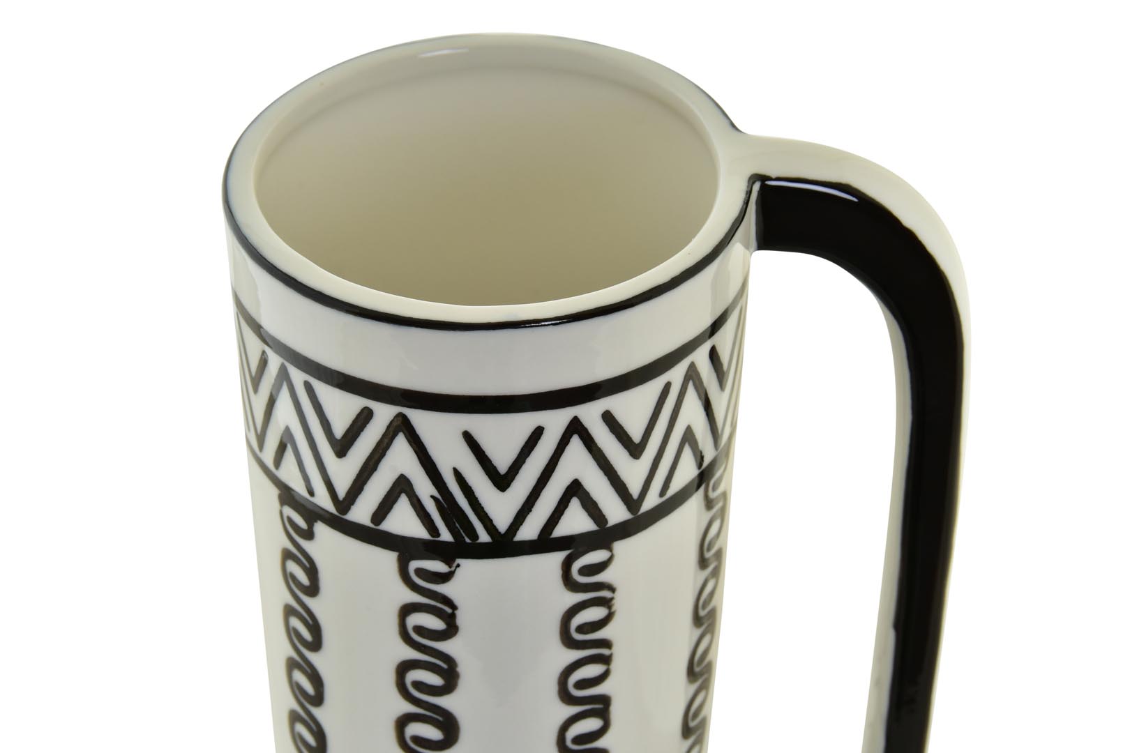 Dekodonia JARRÓN PORCELANA CIRCULOS BLANCO