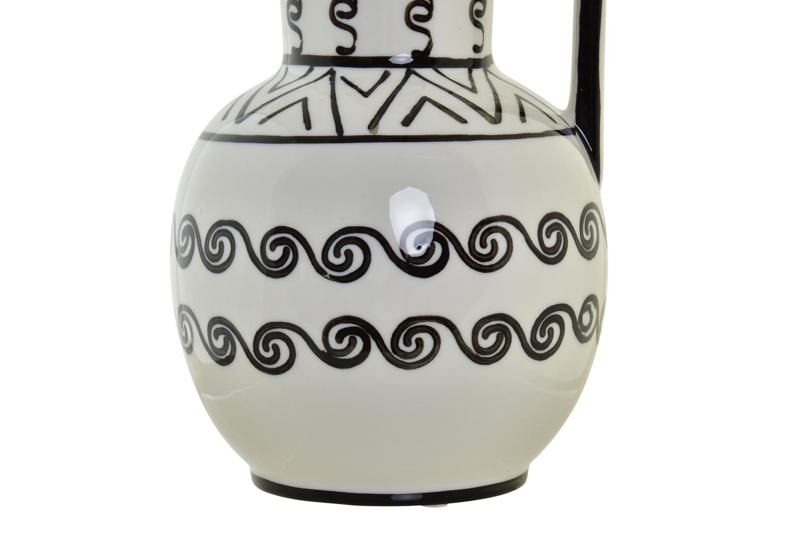 Dekodonia JARRÓN PORCELANA CIRCULOS BLANCO