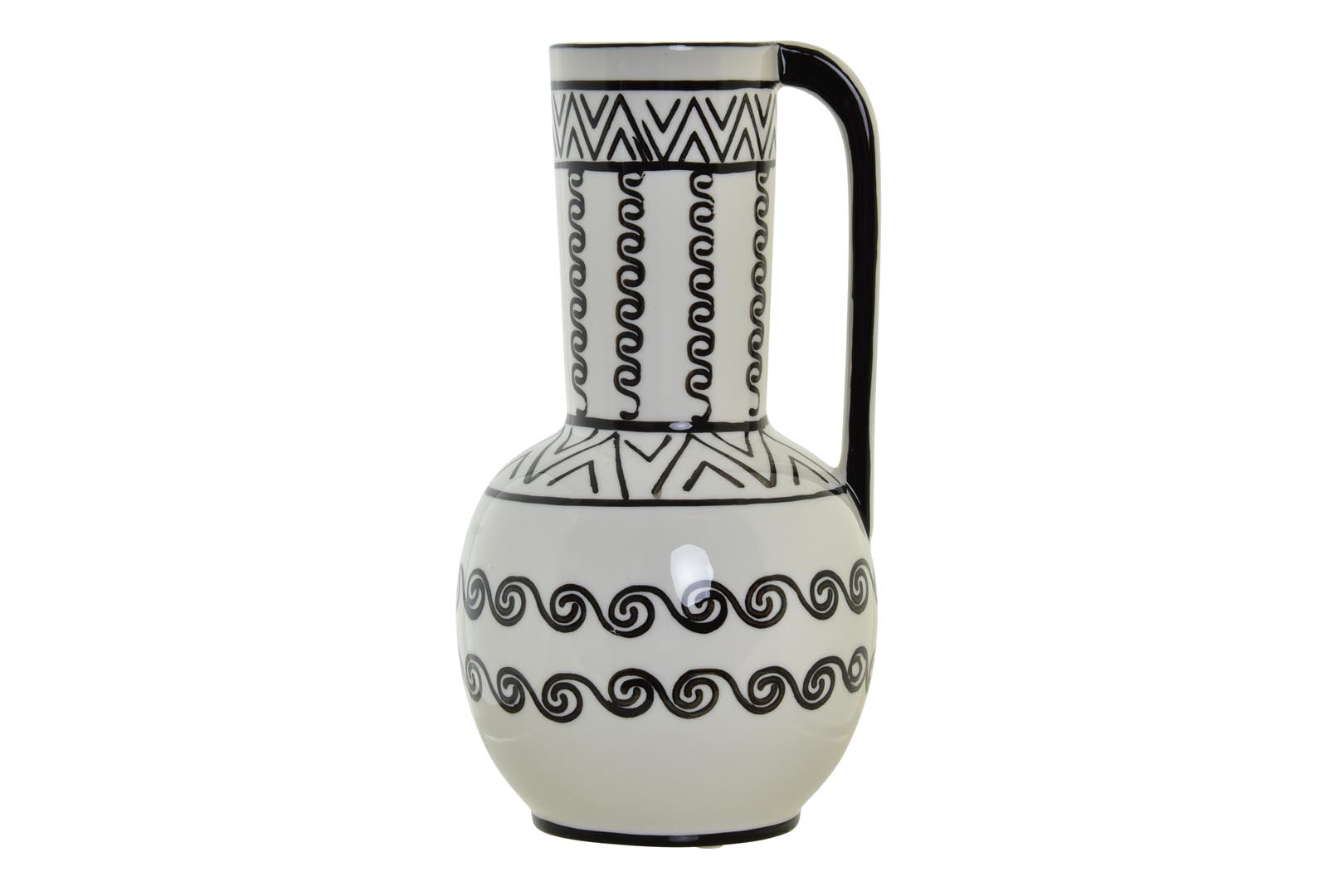 Dekodonia JARRÓN PORCELANA CIRCULOS BLANCO