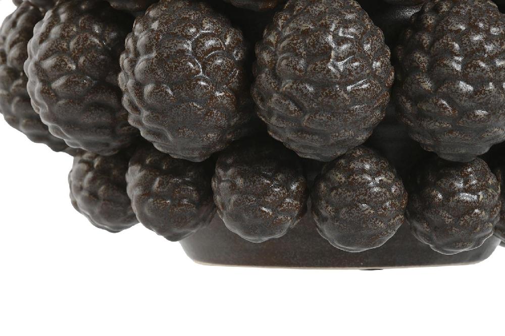 Dekodonia Jarrones Gres Piña Marrón Bajo